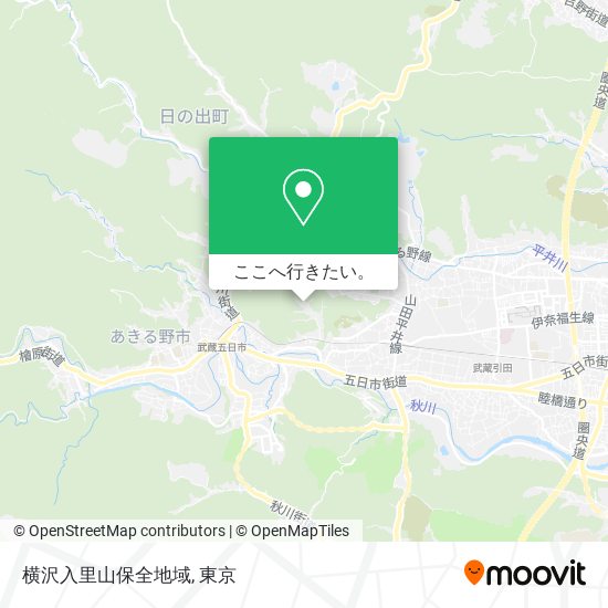 横沢入里山保全地域地図