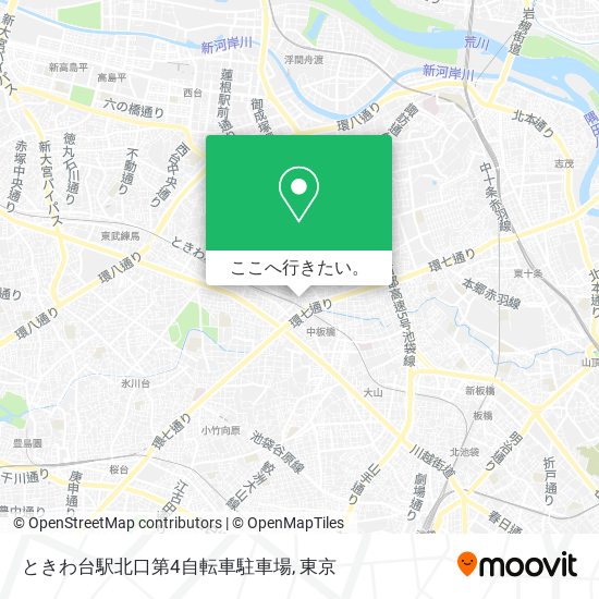 ときわ台駅北口第4自転車駐車場地図