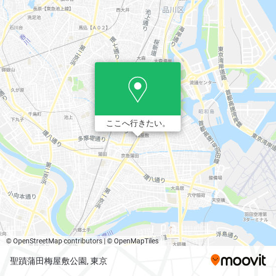 聖蹟蒲田梅屋敷公園地図