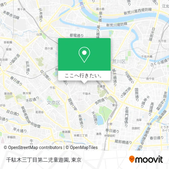 千駄木三丁目第二児童遊園地図