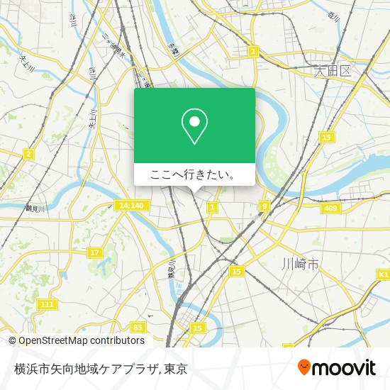 横浜市矢向地域ケアプラザ地図