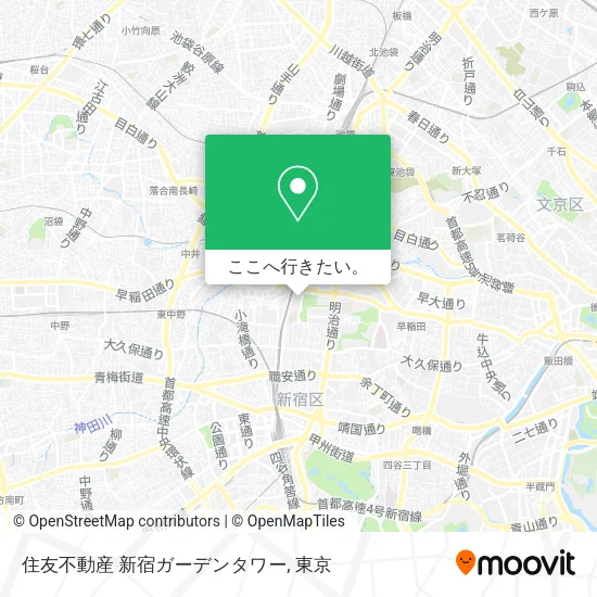 住友不動産 新宿ガーデンタワー地図