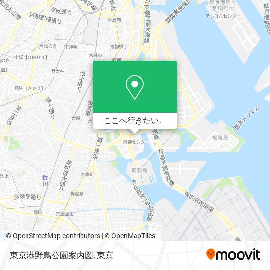 東京港野鳥公園案内図地図