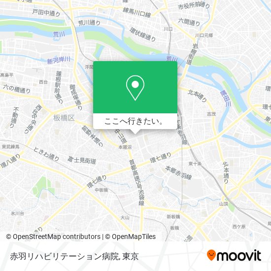 赤羽リハビリテーション病院地図