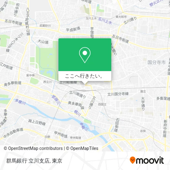 群馬銀行 立川支店地図