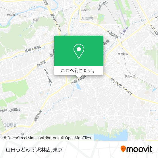 山田うどん 所沢林店地図