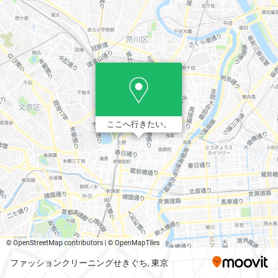 ファッションクリーニングせきぐち地図