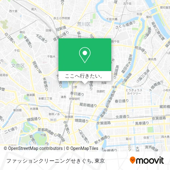 ファッションクリーニングせきぐち地図