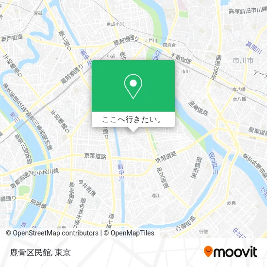 鹿骨区民館地図