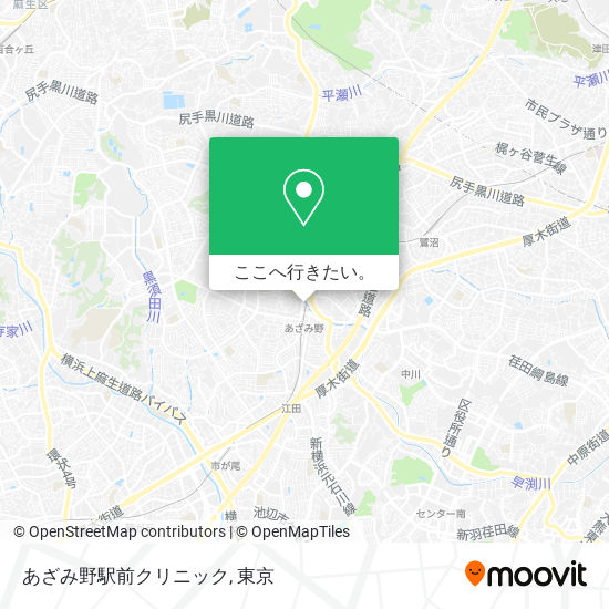 あざみ野駅前クリニック地図