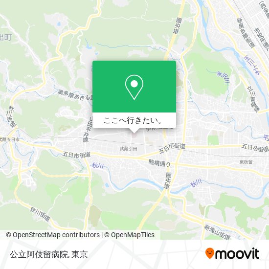 公立阿伎留病院地図