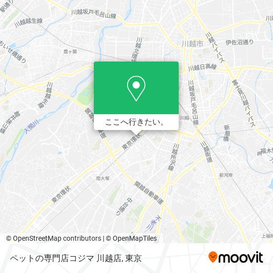 ペットの専門店コジマ 川越店地図