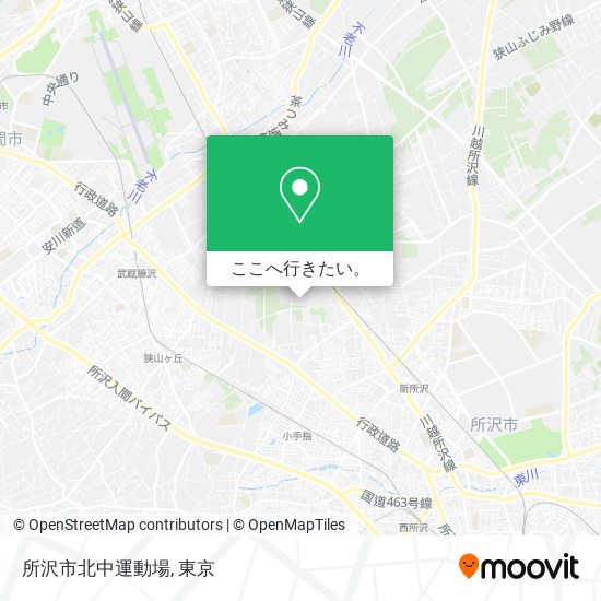 所沢市北中運動場地図