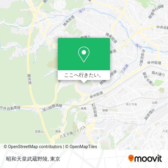 昭和天皇武蔵野陵地図