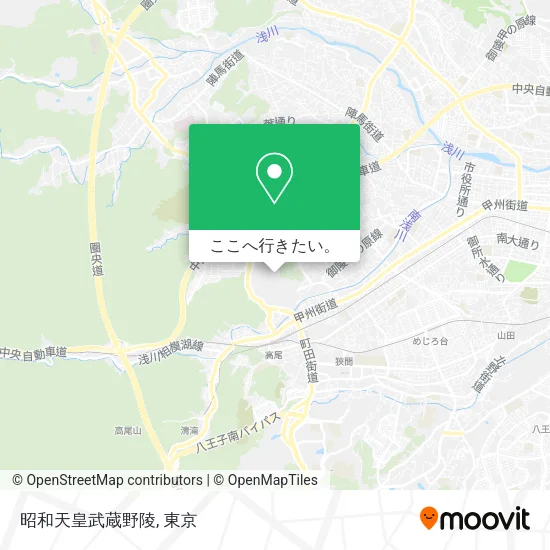 昭和天皇武蔵野陵地図