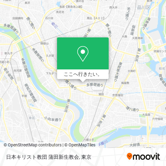 日本キリスト教団 蒲田新生教会地図