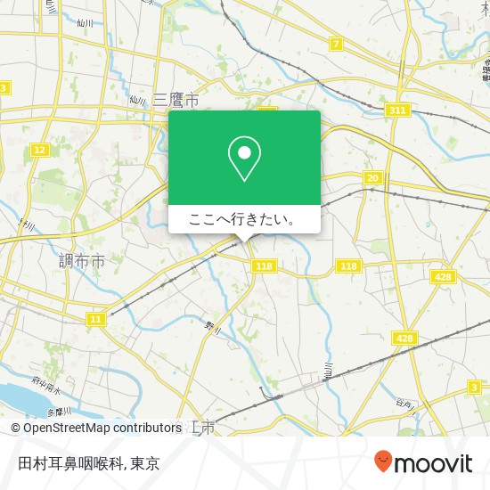 田村耳鼻咽喉科地図