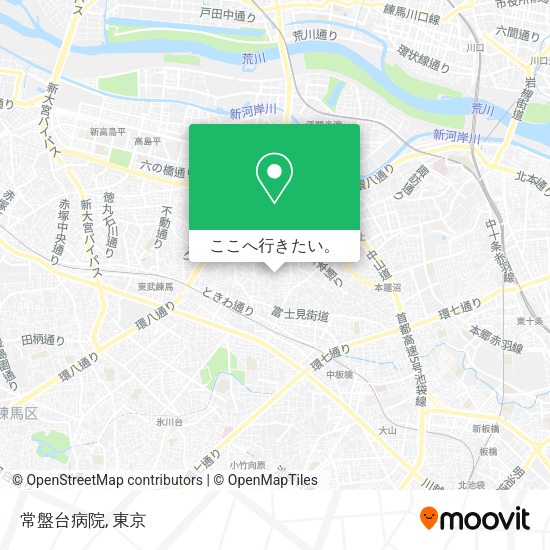 常盤台病院地図