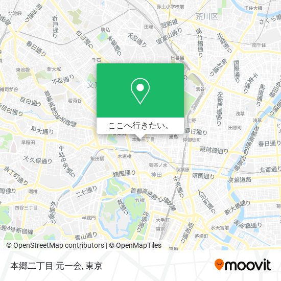 本郷二丁目 元一会地図