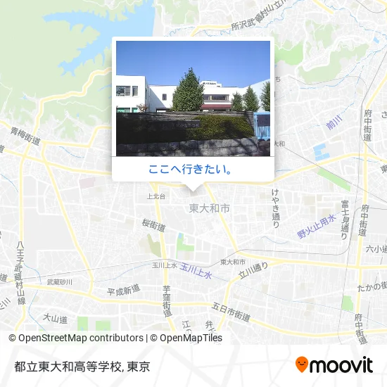 都立東大和高等学校地図