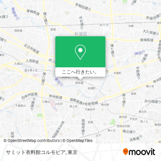 サミット衣料館コルモピア地図