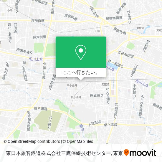 東日本旅客鉄道株式会社三鷹保線技術センター地図