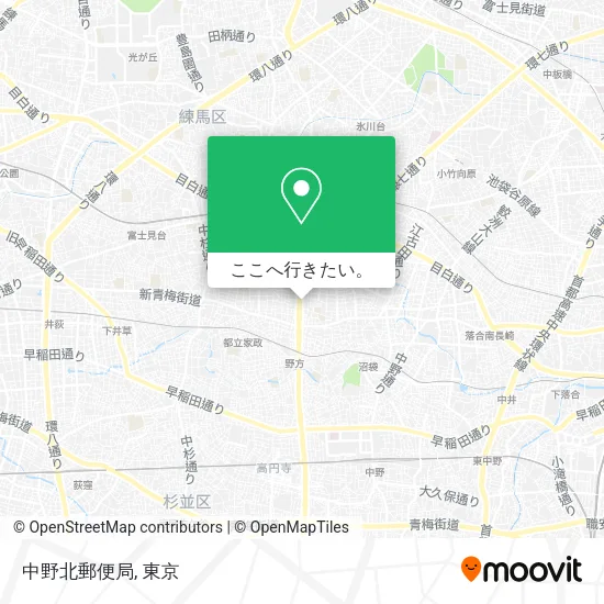 中野北郵便局地図