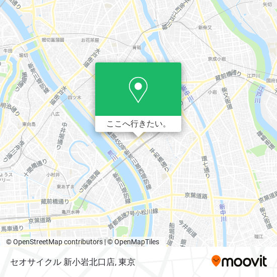 セオサイクル 新小岩北口店地図
