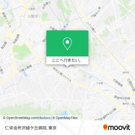 仁栄会所沢緑ケ丘病院地図
