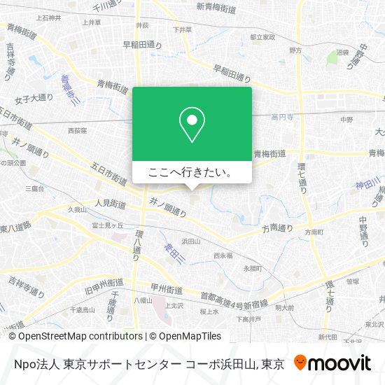 Npo法人 東京サポートセンター コーポ浜田山地図