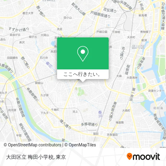 大田区立 梅田小学校地図