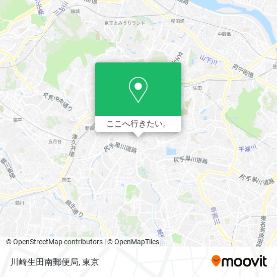 川崎生田南郵便局地図