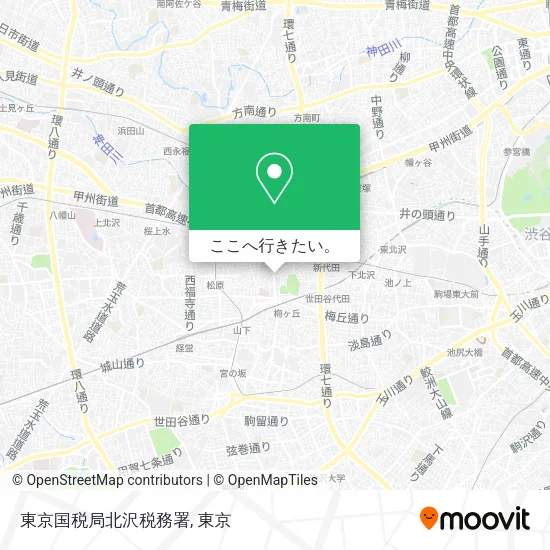 東京国税局北沢税務署地図