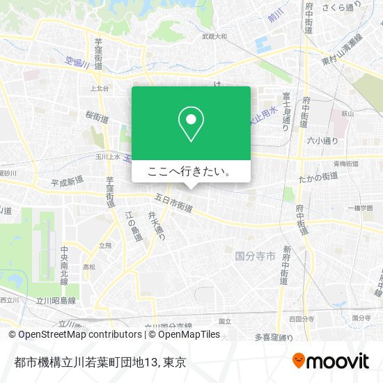 都市機構立川若葉町団地13地図