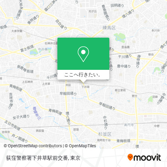 荻窪警察署下井草駅前交番地図