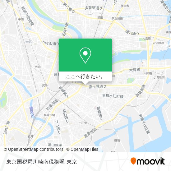 東京国税局川崎南税務署地図