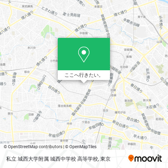 私立 城西大学附属 城西中学校 高等学校地図