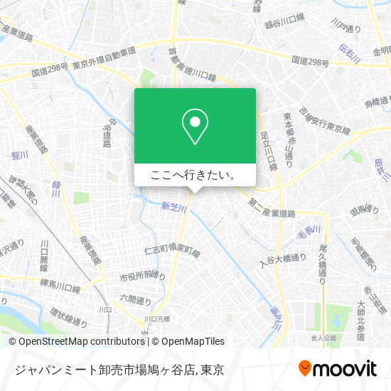 ジャパンミート卸売市場鳩ヶ谷店地図