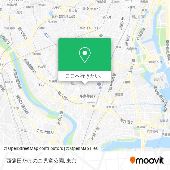 西蒲田たけのこ児童公園地図