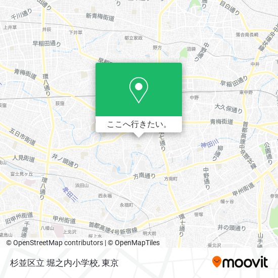 杉並区立 堀之内小学校地図