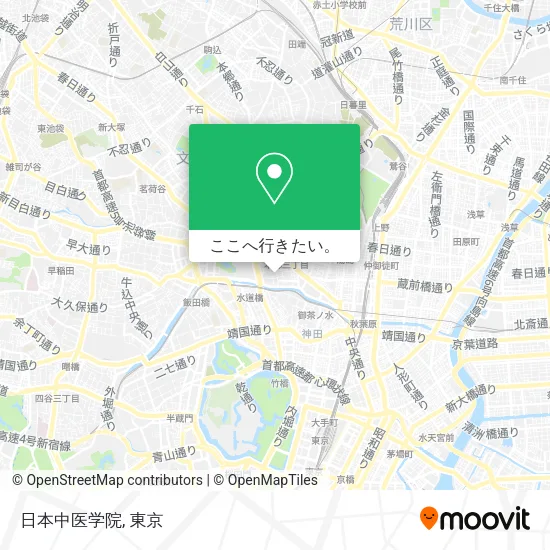 日本中医学院地図