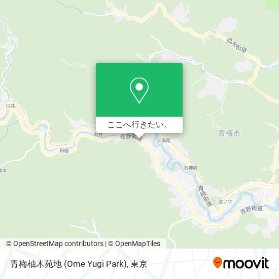 青梅柚木苑地 (Ome Yugi Park)地図