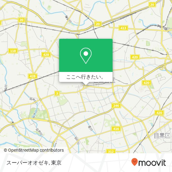 スーパーオオゼキ地図