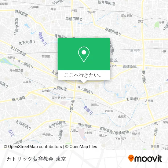 カトリック荻窪教会地図