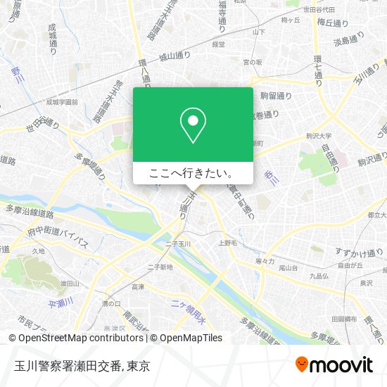 玉川警察署瀬田交番地図