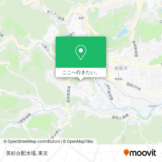 美杉台配水場地図