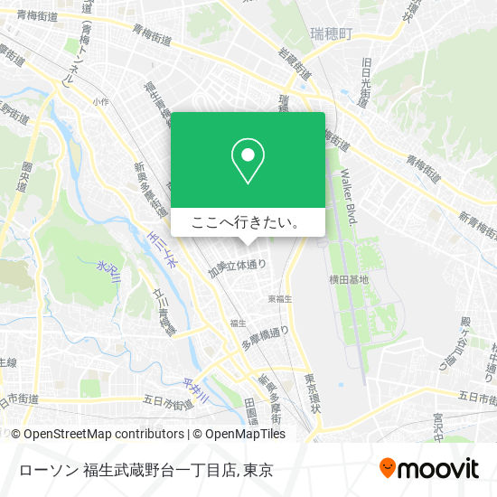 ローソン 福生武蔵野台一丁目店地図