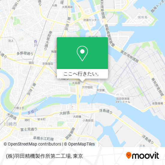 (株)羽田精機製作所第二工場地図