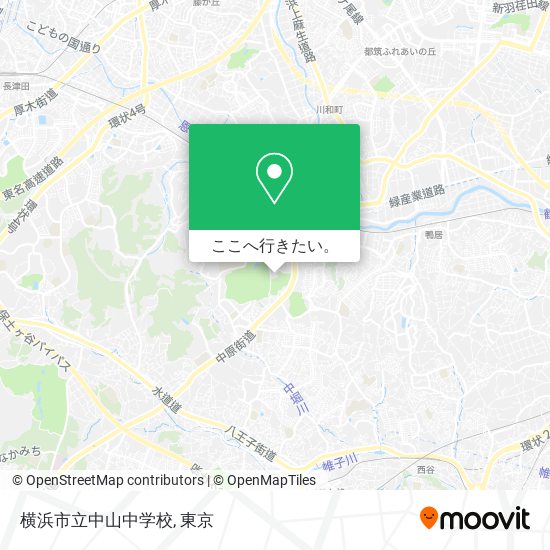 横浜市立中山中学校地図