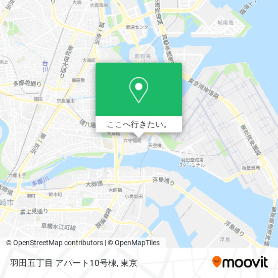 羽田五丁目 アパート10号棟地図